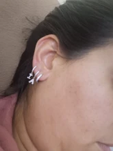 ROXI 1PC 26 letras en inglés de oreja Piercing pendiente de Plata de Ley 925 inicial oído hebilla pendientes de aro para la joyería de las mujeres