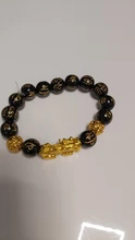 24 estilos Feng Shui de piedra obsidiana pulsera con cuentas hombres mujeres Unisex pulsera de Oro Negro Pixiu riqueza buena suerte pulsera de las mujeres