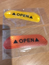 4 unids/set Puerta de coche pegatinas Universal de la seguridad advertencia Mark abierto alta reflectante cinta de la bici de la motocicleta pegatina para casco