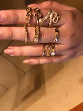 Tocona 10 unids/set flores rosa anillo de oro conjuntos para los hombres y las mujeres encanto estrella hueco geométrico serpiente joyería Bohemia regalo 15840