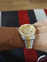 ALLICEONYOU-relojes de circonia cúbica, pulsera de diamantes de alta calidad, de acero inoxidable, Color oro nuevo y plateado, a la moda, Hip Hop, para regalo