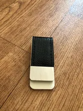 Clip de cuero con grabado personalizado para dinero para hombre y mujer, tarjetero de Metal delgado para billetes, Clips de efectivo, abrazadera para dinero, billetera delgada