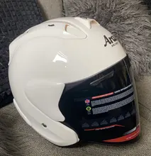 Medio casco de motocicleta, ajuste del Visor para los cascos de motocicleta Arai, lente de Negro transparente, Color arcoíris a elegir