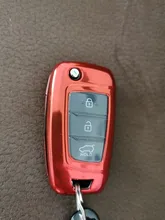 De TPU suave coche plegable soporte de funda para llave Shell para Hyundai Elantra Solaris 2017 Santa Fe Verna Tucson i35 i40Genesis F