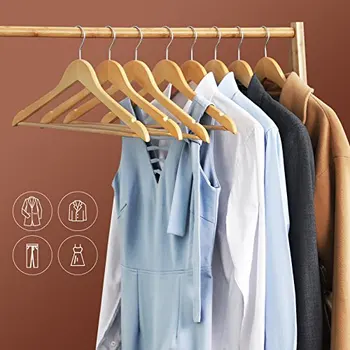 Wooden Hangers Coat Clothes Hangers wooden 100% solid wood, pack of 20 with antiskid sleeve, natural CRW001-20
Wooden Hangers Coat Clothes Hangers wooden 100% solid wood, pack of 20 with antiskid sleeve, natural CRW001-20