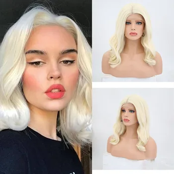 Charisma Platinum Blonde Bob Wigs Wavy Synthetic Lace Front Wigs For Black Women Glueless Heat Resistant Hair Blonde Wig
Charisma Platinum Blonde Bob Wigs Wavy Synthetic Lace Front Wigs For Black Women Glueless Heat Resistant Hair Blonde Wig
