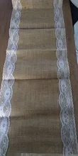 Runner Tablecloth Burlap-Linen Jute-Event Wedding Christmas Vintage White Retro Grass