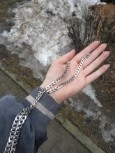 Collar de cadena de eslabones cubanos para hombre, de acero inoxidable, Color dorado, negro y plateado, talla 3-7mm