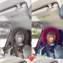 FAVE Afro-pelucas rizadas con flequillo, pelo negro, Morado, longitud del hombro, resistentes al calor, sintético, africano, americano, para mujeres negras