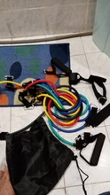 Banda con tubos de resistencia para Fitness, cuerda de tracción elástica para Yoga, gimnasio, expansor de entrenamiento, anclaje de puerta con mango de correa en el tobillo, 11/16 Uds.