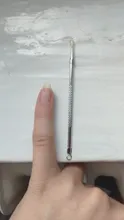 1 ud. Utensilio para quitar espinillas y granos de acné de comedona de plata de 80mm agujas inoxidables para eliminar limpiador de poros herramientas de belleza