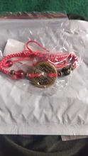 Budista de 6 palabras, moneda antigua, Kabbalah, pulseras de hilo rojo, protección de la suerte, R7RF