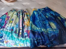 Skirt Van Gogh Satin Rockabilly Starry-Sky Vintage Fashion Tutu Oil-Painting 3d-Print