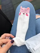 Calcetines de algodón suave infantil con dibujos de zorros, Unisex, para bebé, 1 par