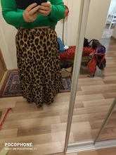 Leopard Print Skirts ZANZEA Long Casual Women Summer Elastic Party Fashion Female Loose