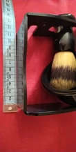 Jabonera de afeitar 3 en 1 + cepillo de afeitar + soporte de afeitado cepillo de pelo de cerdas herramienta de limpieza de barba para hombre, camiseta nueva, regalo