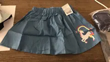 Poco Maven bebé verano. Ropa bebé niña ropa Color tejano de algodón unicornio Mini Color tejano Lolita la escuela faldas lindas para niños de 2-7 años