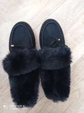 Zapatos de algodón con lazo para mujer, botas cálidas de nieve de felpa, informales, planas, cortas, peludas, de Color sólido, para invierno, novedad