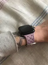 Correa de silicona para Apple watch 6, 44mm, 40mm, serie 5, 4, 3, 2 SE, accesorios, correa de Patrón de tejido, pulsera iWatch de 42mm y 38mm