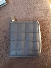 Billeteras cortas de piel sintética para mujer, carteras a cuadros, tarjetero de nobuk, cartera pequeña con cremallera, monedero