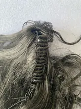 SHANGKE-Extensión de cabello sintético para cola de caballo, rizos resistentes al calor, pinza para pelo postizo con pinza para el pelo