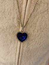 Colgante collar con corazón de Titanic de OCéANO AZUL corazón amor para siempre + bolsa de terciopelo