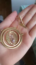 De moda película snitch dorada collar tiempo turner collar giratorio gira reloj de arena colgante de joyería para Mujeres Hombres unisex regalos