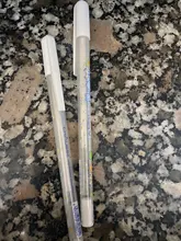 Bolígrafo de Gel de 0,8 MM de tinta blanca Unisex, regalo para niños, papelería, oficina, útiles escolares para estudiantes