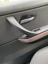 Manija interior de coche para BMW, manilla con cubierta embellecedora para panel de puerta, color gris, beige y negro, izquierda y derecha, para serie 3, E90, E91, 316, 318, 320, 325, 328