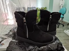 Botas de nieve cálidas de terciopelo para mujer, botas de algodón de tubo corto con borla y cremallera, zapatos de algodón, versión coreana, novedad de invierno de 2020