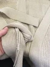 Suéteres de punto para mujer, cárdigan de manga larga, suelto, con cordones, Túnica cálida, suéteres informales, ropa de calle, Otoño e Invierno