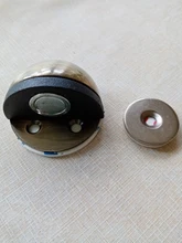 Tope de puerta magnético de goma de acero inoxidable, soportes de puerta ocultos con pegatina antiperforación, topes de puerta sin clavos montados en el suelo