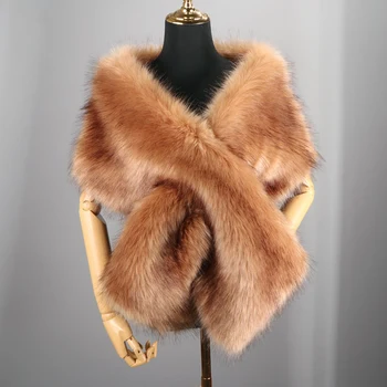 Luxury Brand Faux Fox Fur Scarf Women 160Cm Thick Warm Winter Poncho Female Winter Wedding Party Pashmina Women's Shawl Fur
Luxury Brand Faux Fox Fur Scarf Women 160Cm Thick Warm Winter Poncho Female Winter Wedding Party Pashmina Women's Shawl Fur