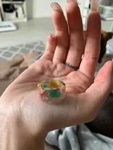 FFLACELL 2020 de moda de verano de acrílico geométrico Irregular bola de cristal transparente resina anillos de colores para la joyería de las mujeres regalos