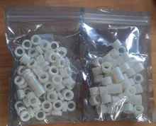 Espaciador de nailon blanco sin rosca para M5, arandela redonda hueca de ABS, tornillo de perno de placa PCB, M3, M4, M6, OD7mm-14mm, M8, 50 Uds.