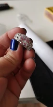 Huitan-Anillo de boda con Circonia cúbica para mujer, sortija de boda con zirconia cúbica, zirconia, circonita, zirconita, redonda, grande, alta calidad