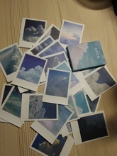 Tarjetas de papel Lomo de la serie de paisajes románticos, pegatinas de etiqueta de álbum de diario, pegatinas de nube de paisaje de mar y cielo de fantasía, 30 unids/lote