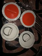 Parche de PVC para tabla de surf, con anillo en D de acero inoxidable, almohadilla de anillo redondo, cuerda elástica de 5M, 6 uds.