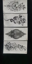 Pegatinas de tatuaje temporal a prueba de agua para hombre y mujer, tatuaje Negro Grande, Cráneo de Tigre, León, Lobo, rosa, pierna, pecho, tatuaje falso para brazo