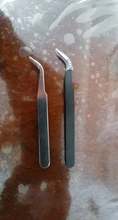 Pinzas antiestáticas para uñas, pinza para arte de uñas, manicura, diamantes de imitación, utensilios para coger piezas, artículos para cejas, 1 unidad