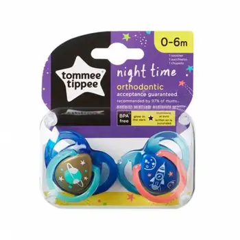 

Tommee Tippee Closer to Nature Night Time Newborn Baby Pacifier, 0-6 Months 43336185