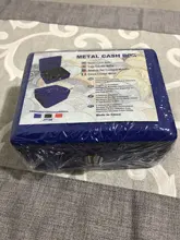 Caja fuerte de acero con cerradura de llave portátil, Mini caja de almacenamiento de dinero de seguridad, moneda oculta, joyería