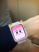 Funda protectora para Apple Watch 4, 5, 6 se, 40mm, 44mm, silicona suave con un dibujo animado, orejas de gato, iWatch Series 3, 2, 42mm y 38mm