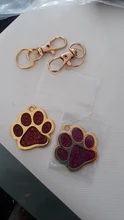 Placa de identificación personalizada con huella de perro, accesorio para Collar, placa de identificación