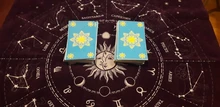 Mantel de péndulo mágico de 30x30cm, péndulo, runas, mesa de Altar, adivinación