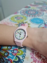 UTHAI CQ61-reloj deportivo de cuarzo para niños y niñas, pulsera informal para estudiantes, correa de silicona negra, rosa, rosa, novedad de 2020