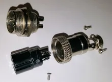 Conector macho y hembra de aviación con cabezal para tornillos, montaje adaptador de Panel de 125V, 3A, 5A y 7A, GX16, 2/3/4/5/6/7/8/9/10 pines, 16MM, 1 par