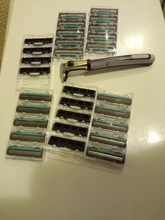 Máquina de afeitar de 2 capas para hombre, afeitadora de seguridad Manual, cuidado facial, afeitadora de barba, 1/30 Uds.