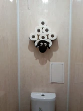 Decorative-Paper-Holder Roll-Holder Iron-Storage Toilet Wall-Mount Bathroom Black Sheep