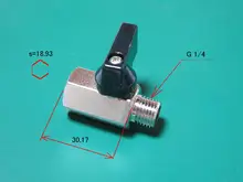 Miniválvula de bola de latón, compresor de aire macho a hembra, 1/8 ,1/4 ,3/8 , 1/2,1 unidad